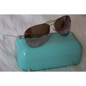 Tiffany & Co. Pilot Mirrored Sunglasses